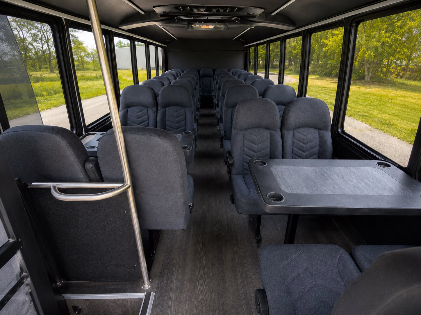 warwick 15 passenger minibus inside
