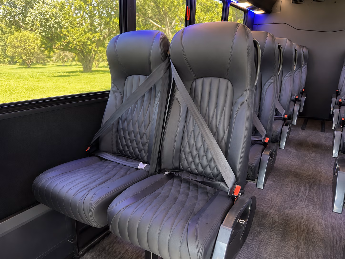 warwick 15 passenger minibus interior