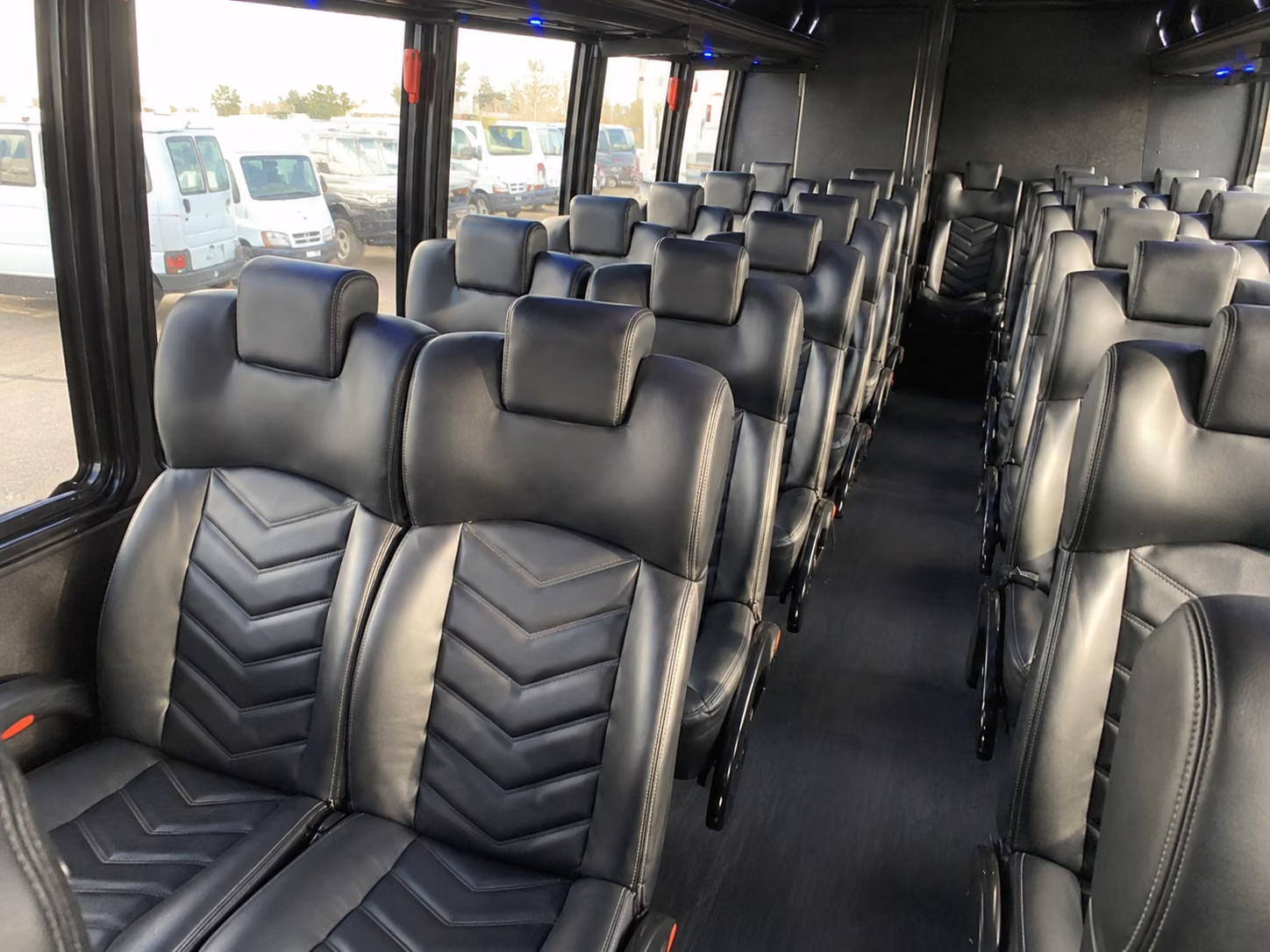warwick 18 passenger minibus inside