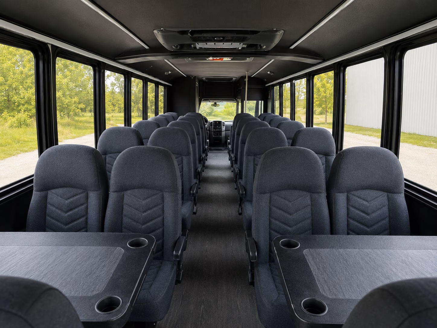 warwick 20 passenger minibus inside