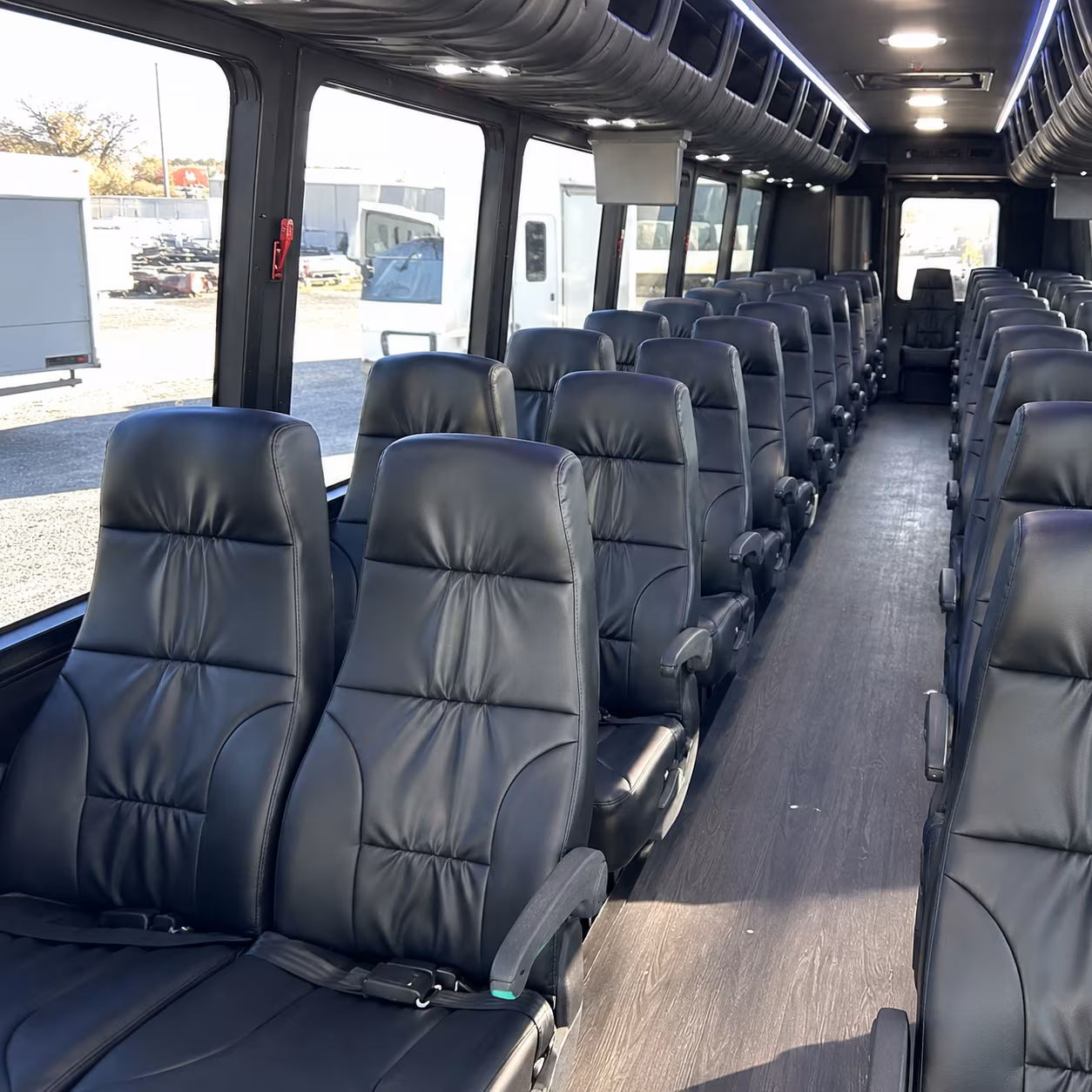 warwick 28 passenger minibus inside