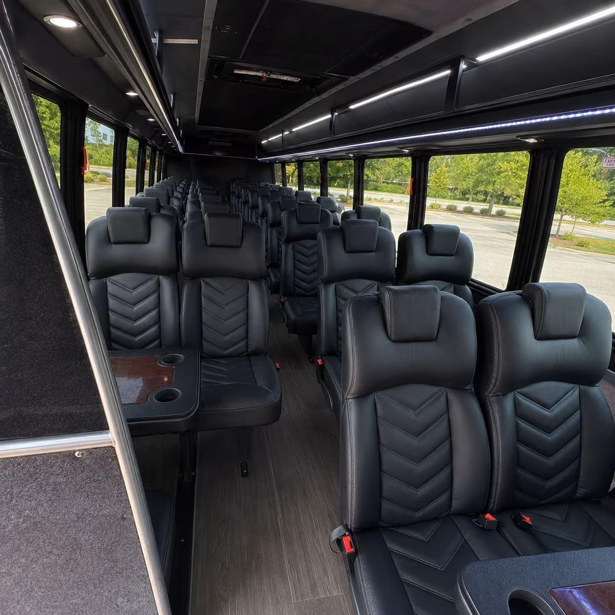 warwick 28 passenger minibus interior